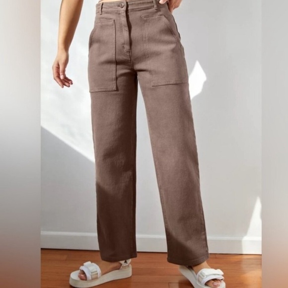 Aritzia Wilfred Free Modern Utility Pant in Light Brown Sz 4 - Picture 2 of 10